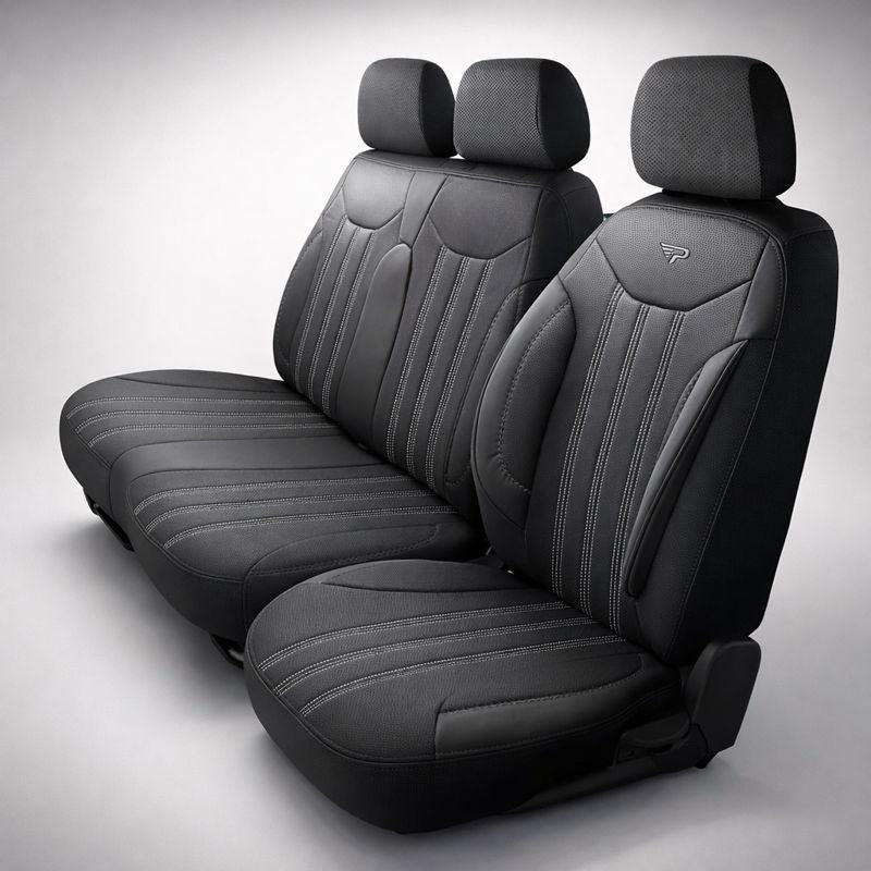 Sitzbezüge Citroen Jumpy 2007 - 2016 – Miami schwarz – perfekte Passform (Sitz/Bank)