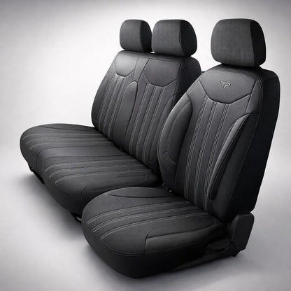 Sitzbezüge Citroen Jumpy 2007 - 2016 – Miami schwarz – perfekte Passform (Sitz/Bank)