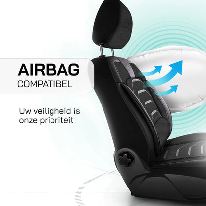 Stoelhoezen Citroën  e-Jumpy 2020 – heden – Bodrum zwart/grijs – perfecte pasvorm (Stoel/Bank - zonder splitsing in zitting en rugleuning van duobank)