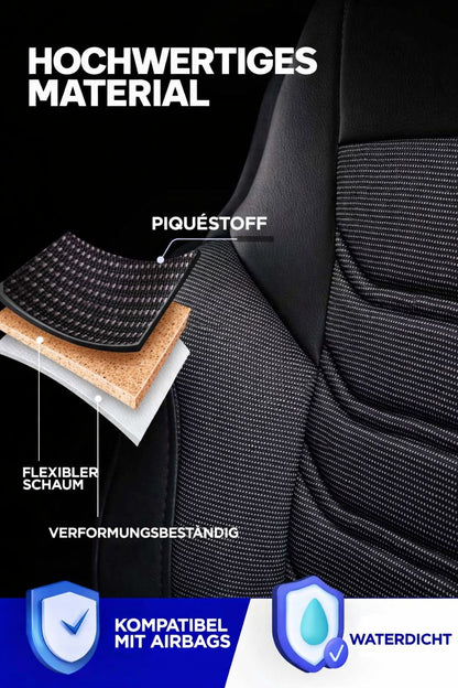 Sitzbezüge Citroen Jumpy 2007 - 2016 – Florida schwarz/grau – perfekte Passform (Sitz/Bank)