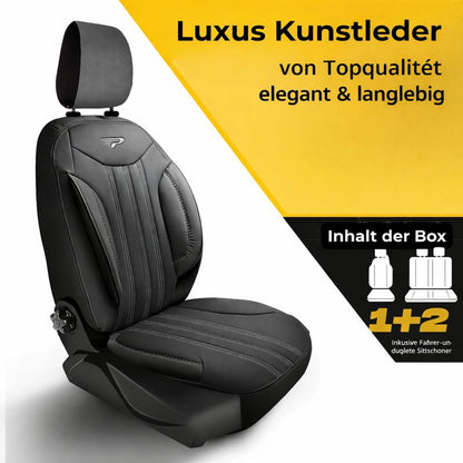 Sitzbezüge Citroen Jumpy 2007 - 2016 – Miami schwarz – perfekte Passform (Sitz/Bank)